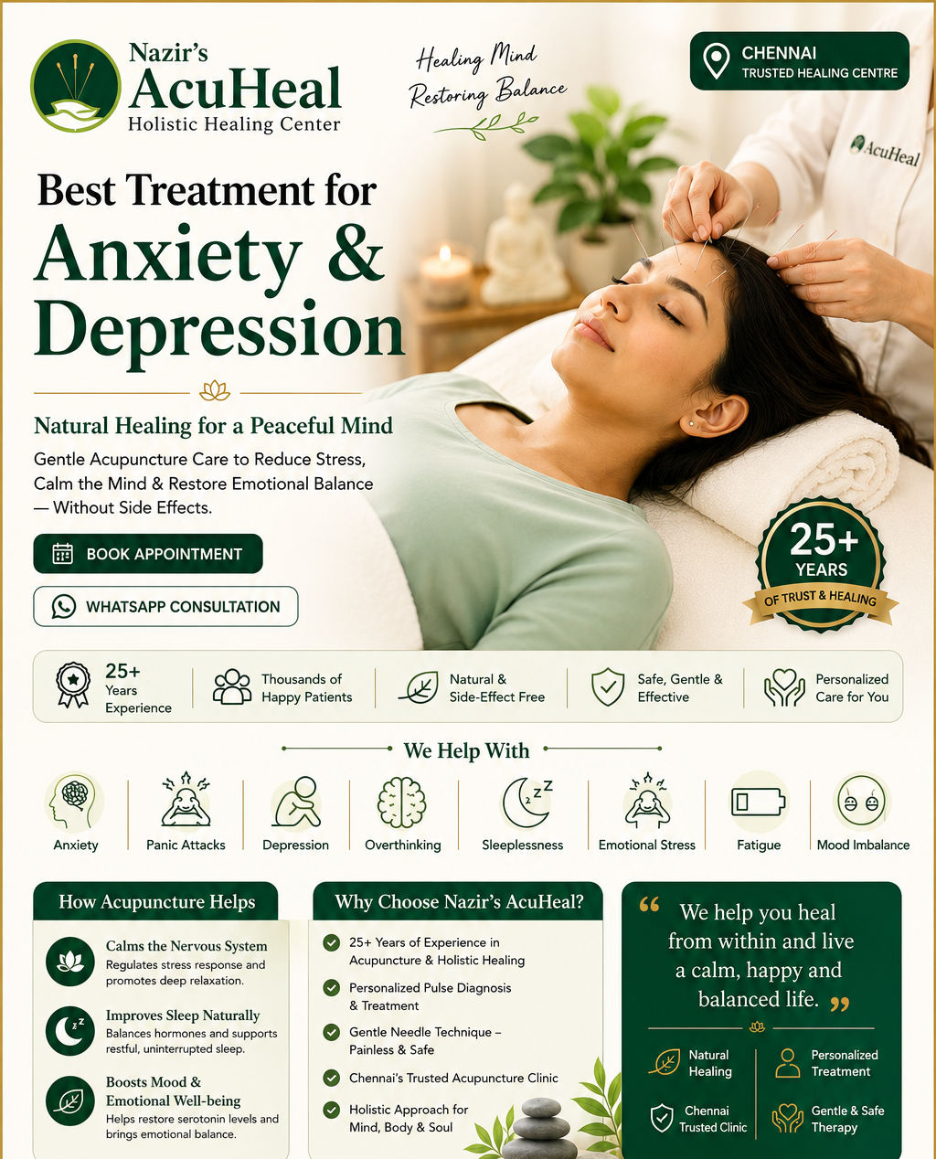 Safe, Gentle & Drug-Free Acupuncture Care to Restore Your Peace of Mind