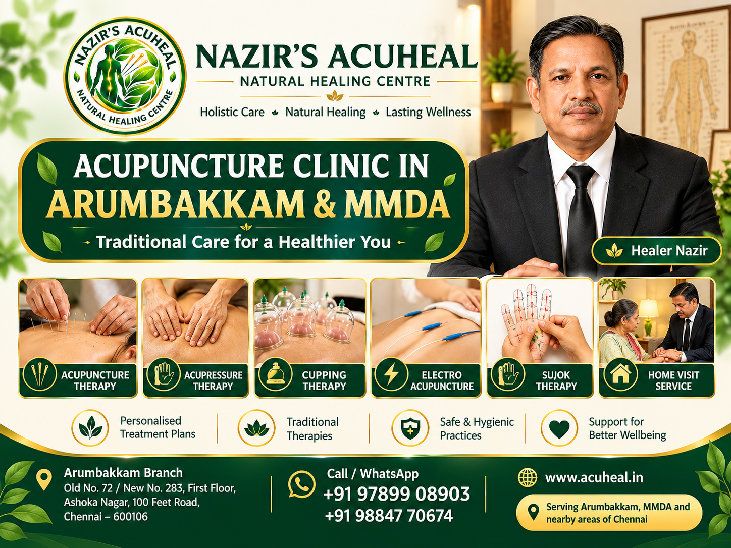 Acupuncture Clinic in Arumbakkam and MMDA, Chennai