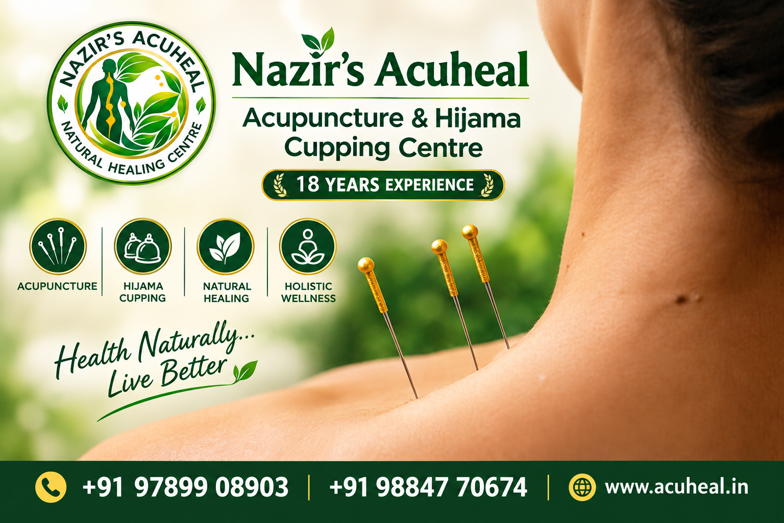 Nazir’s Acuheal acupuncture clinic in Padur OMR Chennai